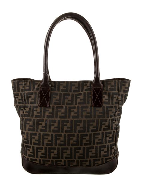 fendi canvas shopper bag|fendi tote bag canvas.